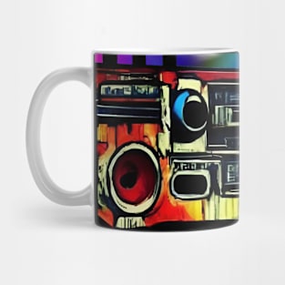 Boom Box Psychedelic Trippy Hip Hop Vibrant Gift Rap Radio Mug